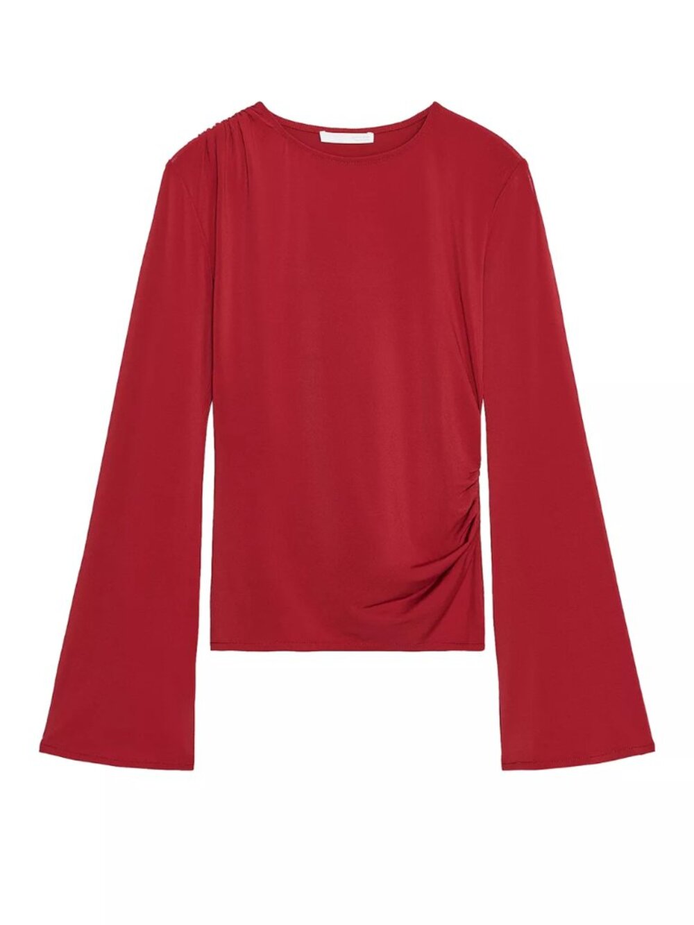 Zara Long Sleeve Ruched T Shirt